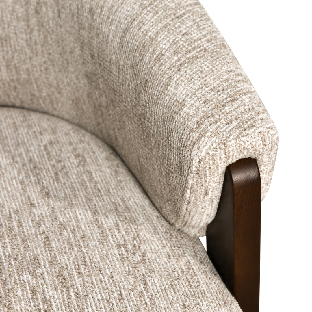 Lounge stoel Marina natural softweave swivel fire retardant