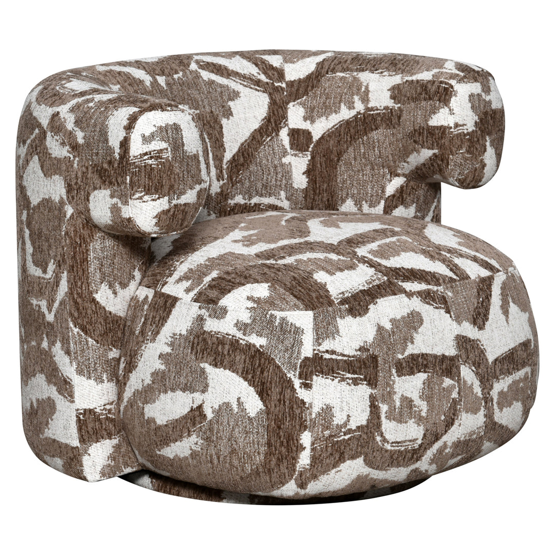 Lounge stoel Talley brown nature swivel