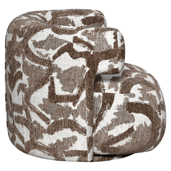 Lounge stoel Talley brown nature swivel
