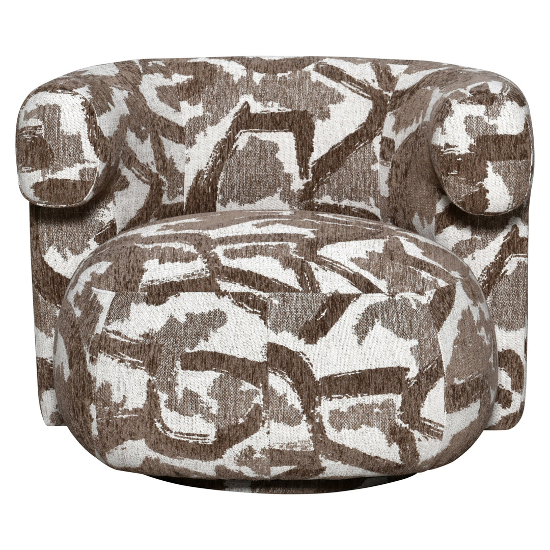 Lounge stoel Talley brown nature swivel