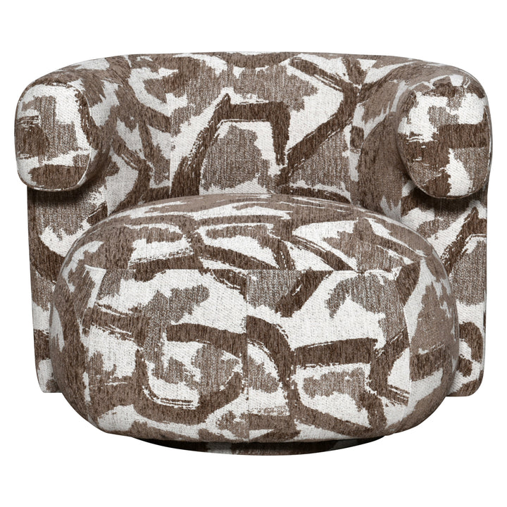 Lounge stoel Talley brown nature swivel