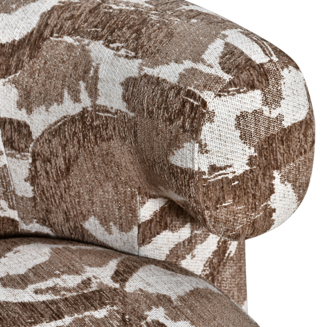 Lounge stoel Talley brown nature swivel
