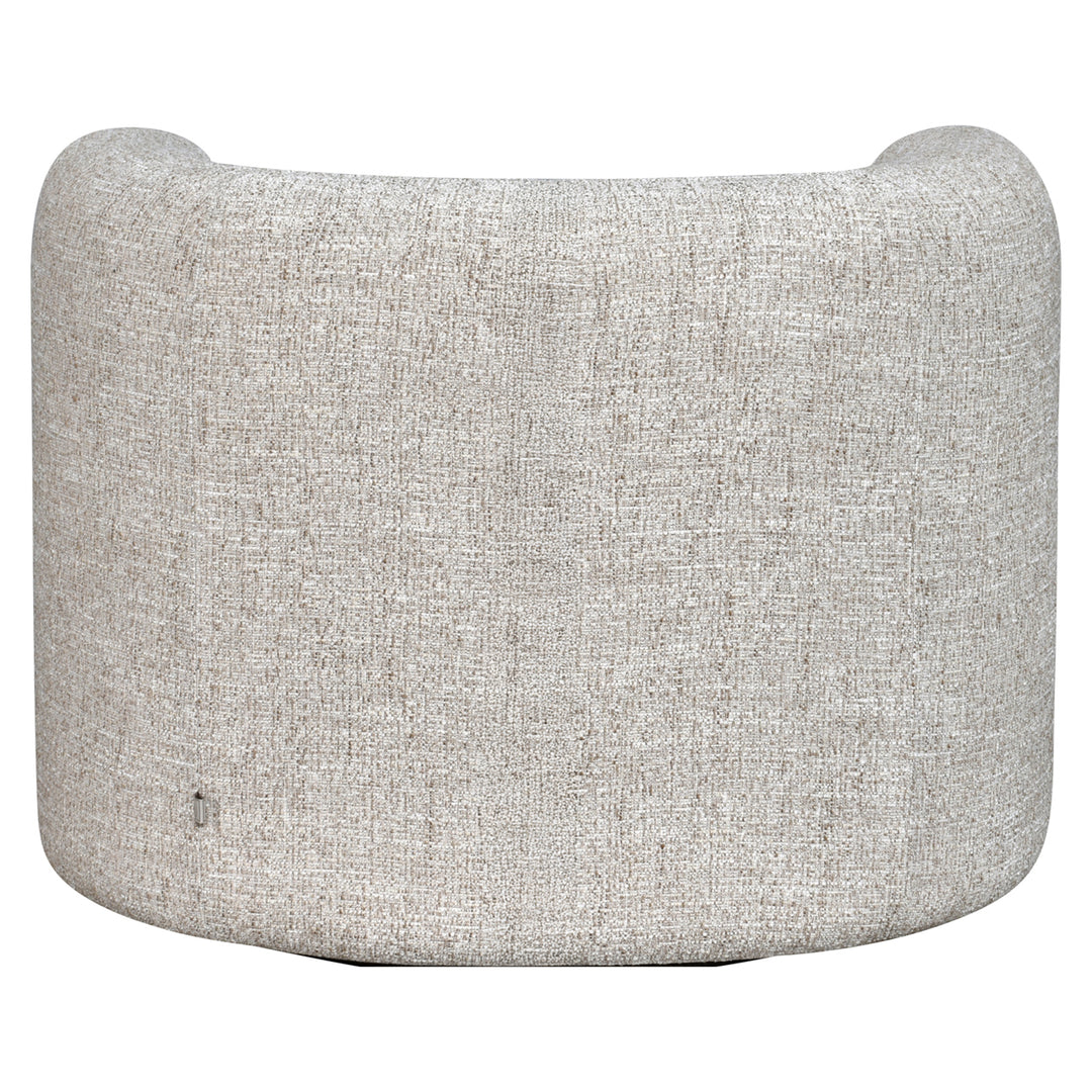 Lounge stoel Talley cream tweed swivel