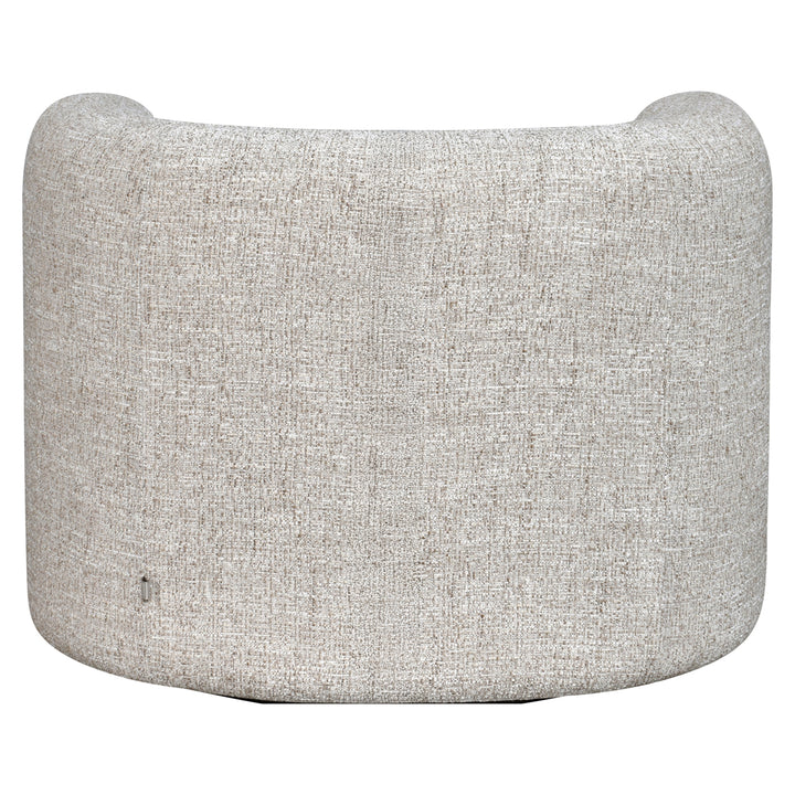 Lounge stoel Talley cream tweed swivel