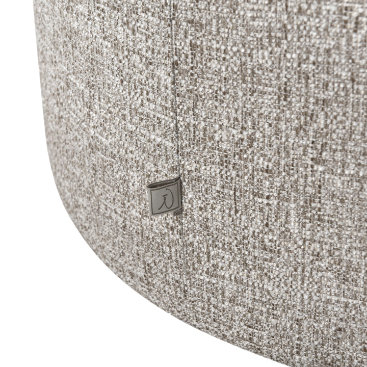 Lounge stoel Talley cream tweed swivel