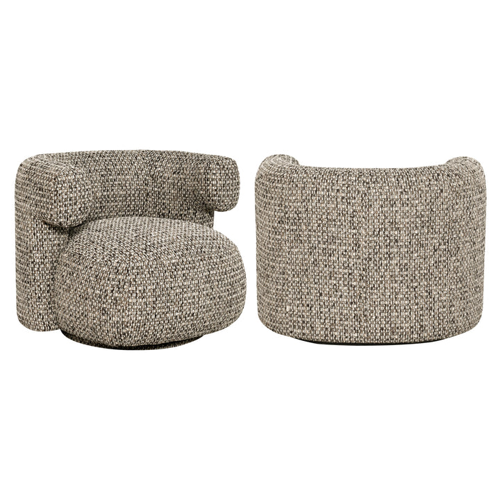 Lounge stoel Talley cobblestone swivel