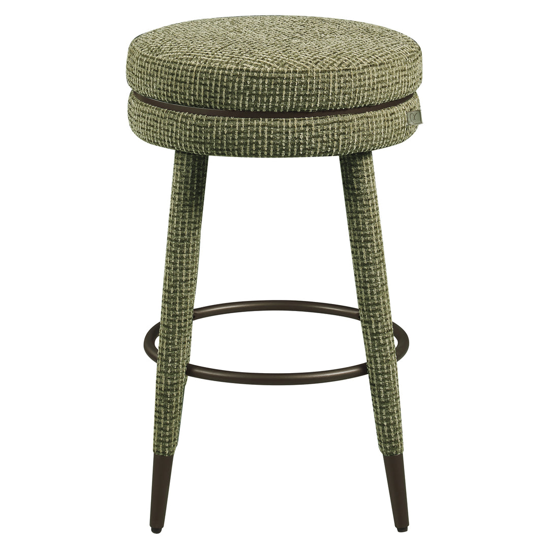 Counterstoel Tenashar green blockweave swivel