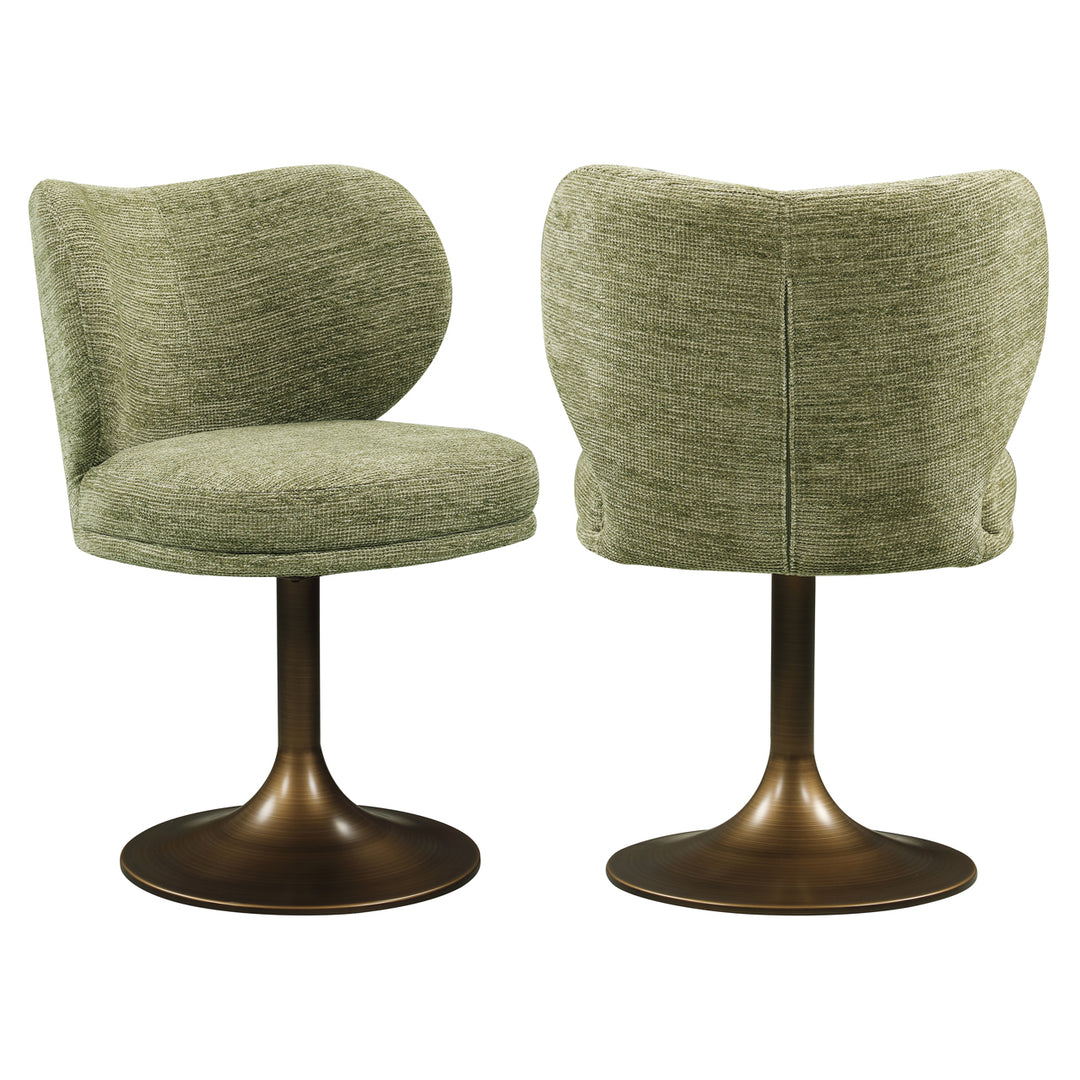 Eetkamerstoel Amely pistache softweave swivel