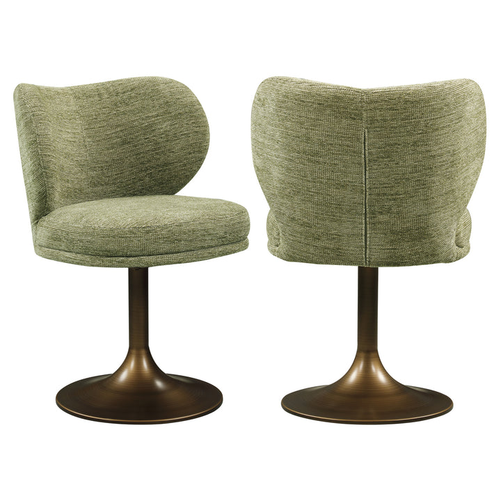 Eetkamerstoel Amely pistache softweave swivel