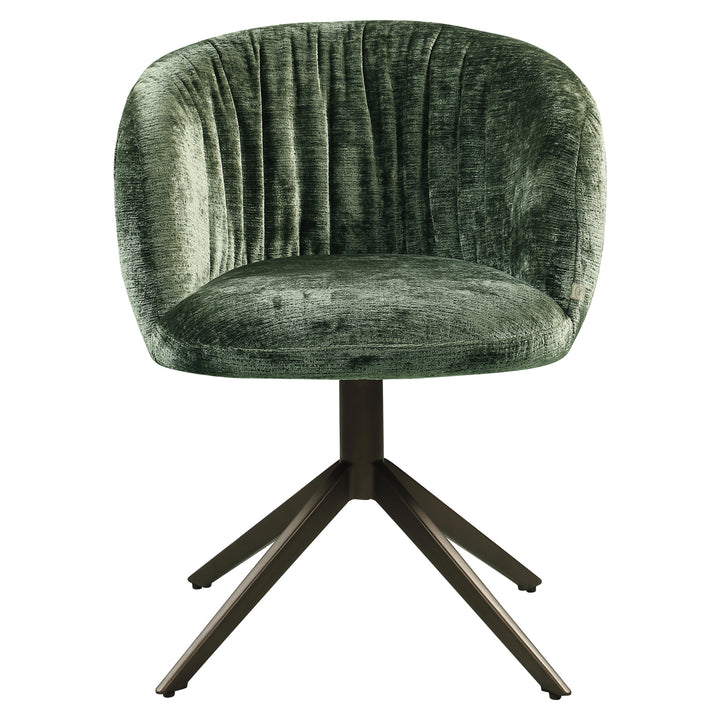 Eetkamerstoel Cassi sage chenille swivel