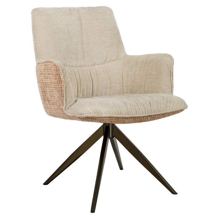 Eetkamerstoel Chase ginger jacquard swivel
