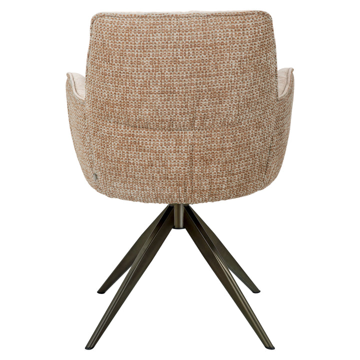 Eetkamerstoel Chase ginger jacquard swivel