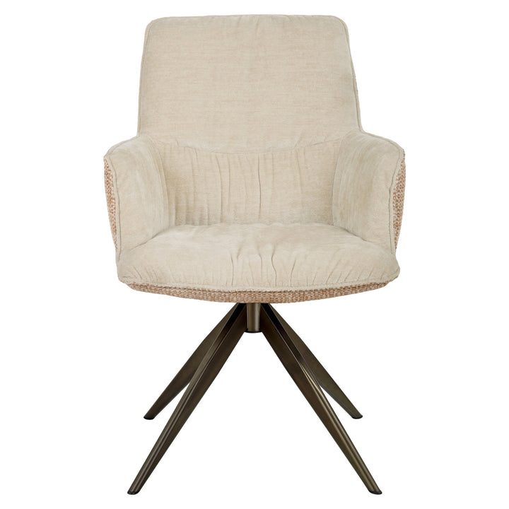 Eetkamerstoel Chase ginger jacquard swivel