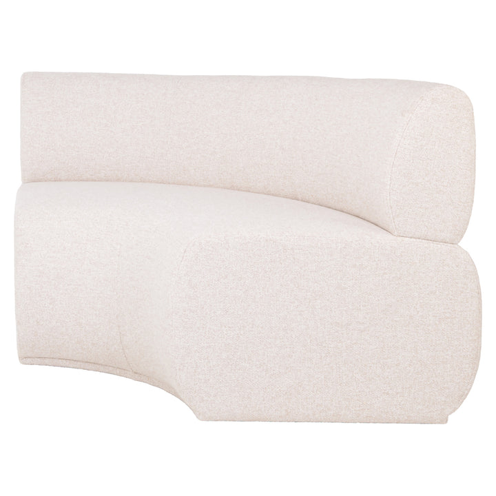 Eetkamer bank Sorrobon cayenne ecru round - fully upholstered