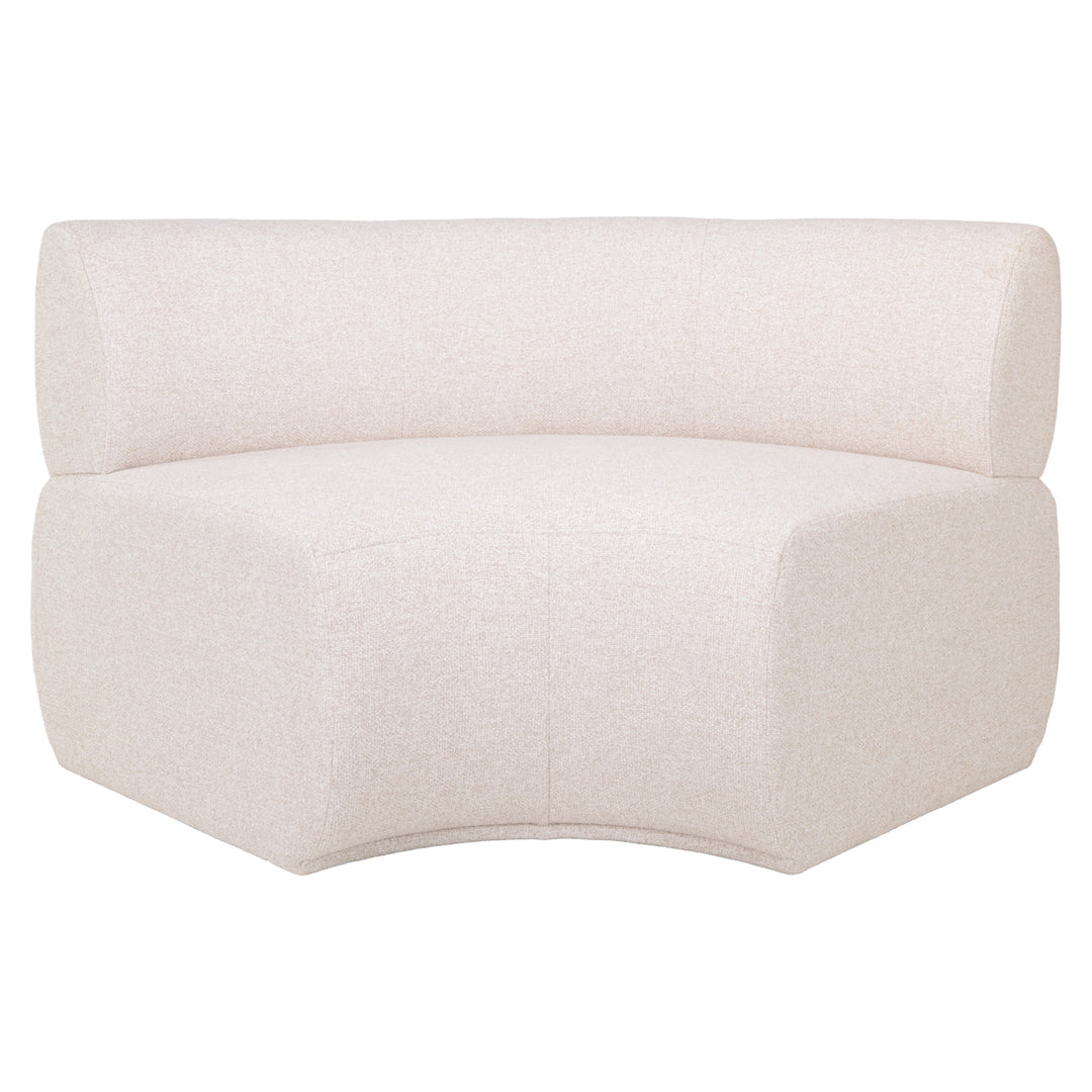 Eetkamer bank Sorrobon cayenne ecru round - fully upholstered