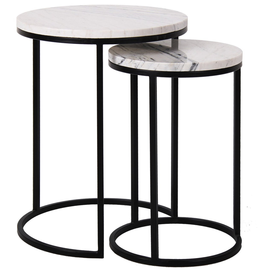 Bijzettafel Lexington white (Set of 2)