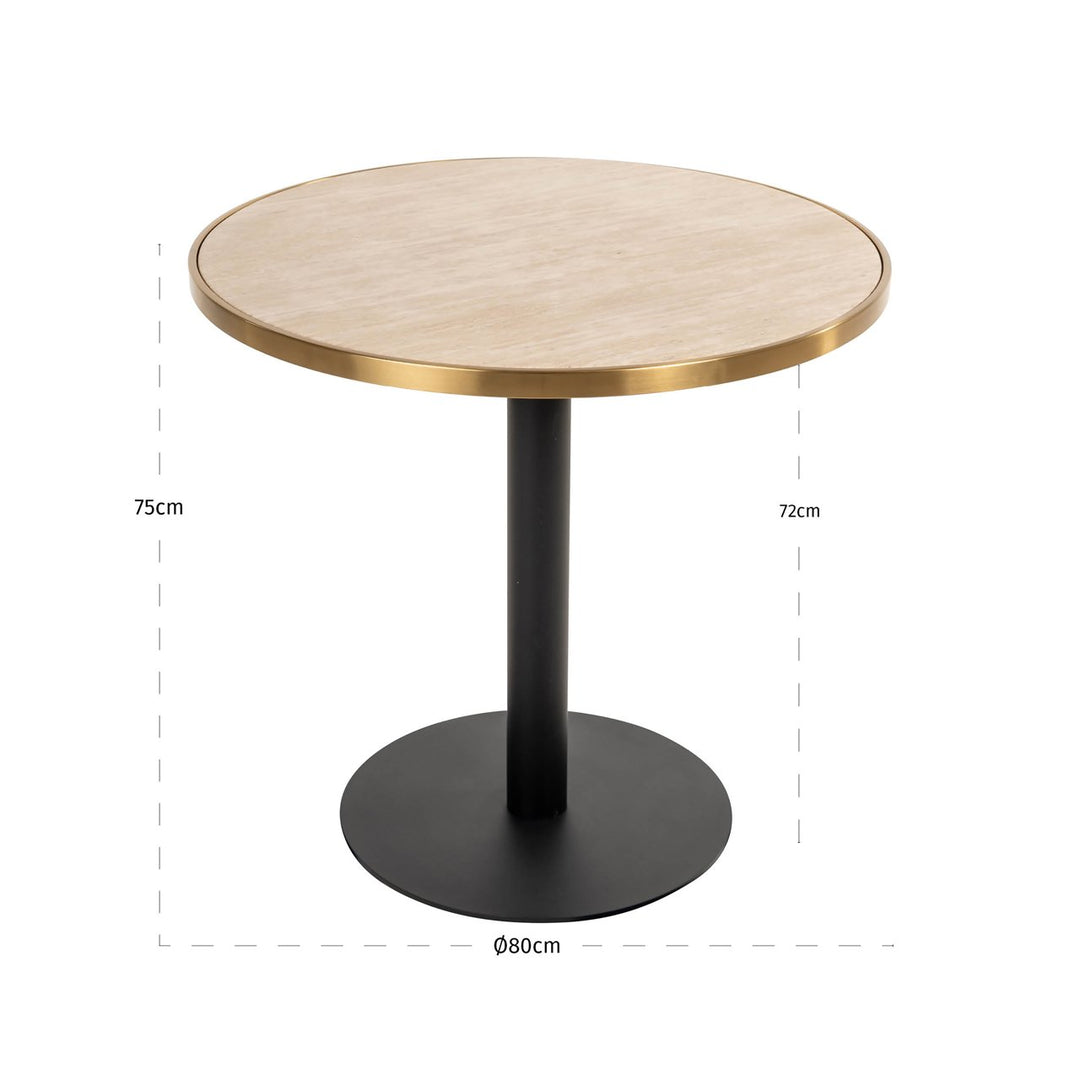 Bistrotafel Brazza beige 80Ø