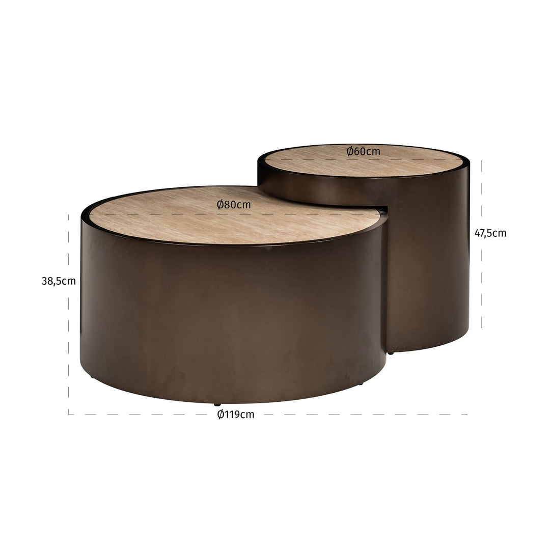 Salontafel Ronson beige (Set of 2)