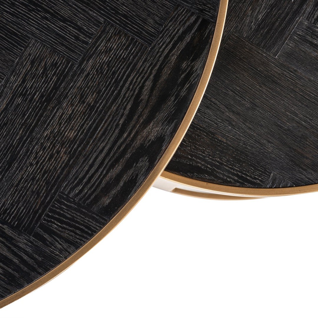 Salontafel Blackbone Brass black rustic (Set of 2)