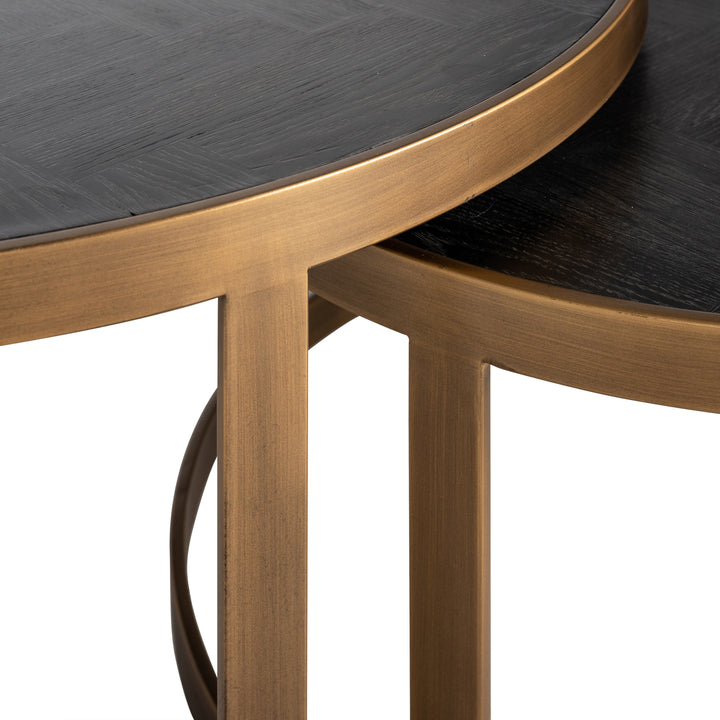 Salontafel Blackbone Brass black rustic (Set of 2)