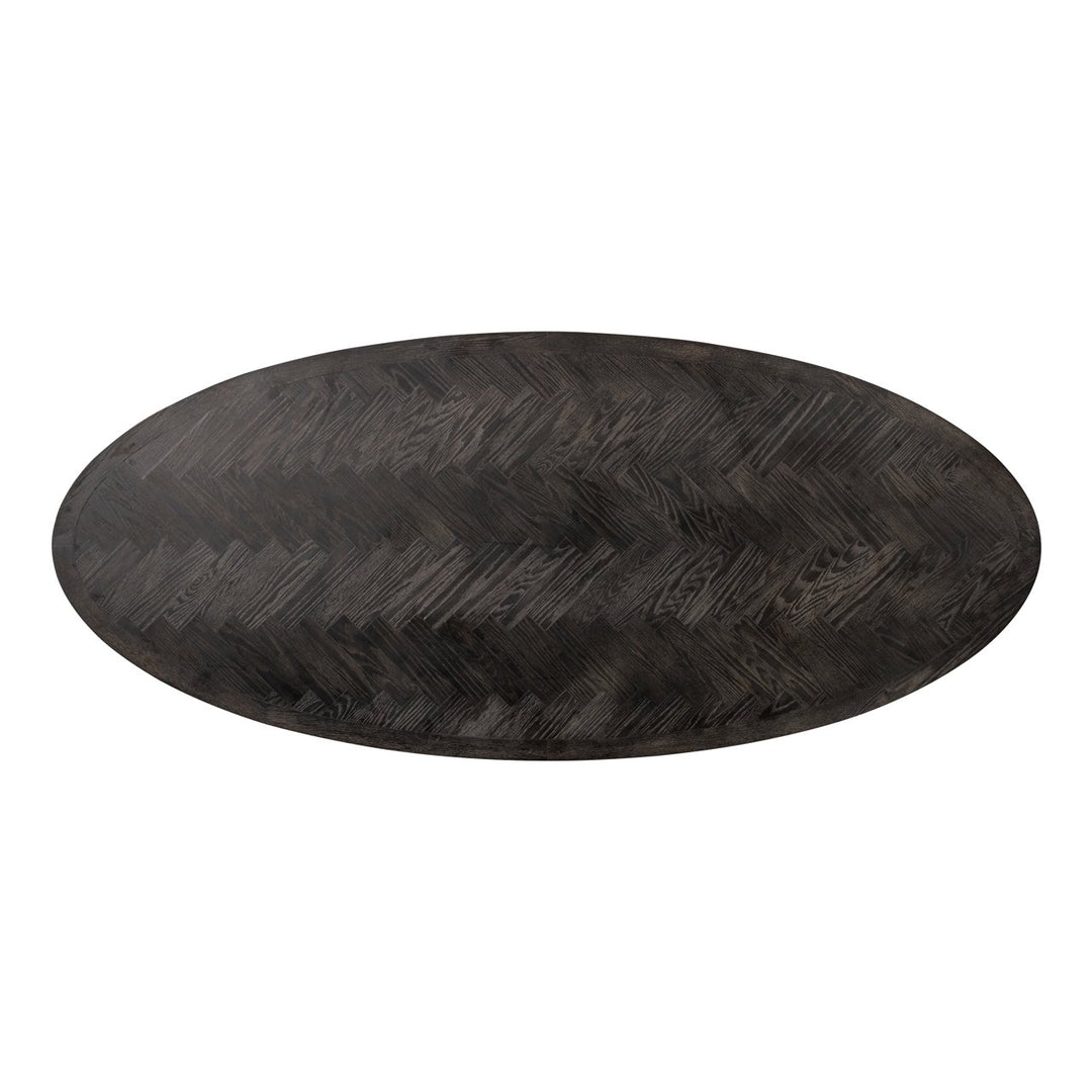 Eettafel Blackbone Brass black rustic oval 230