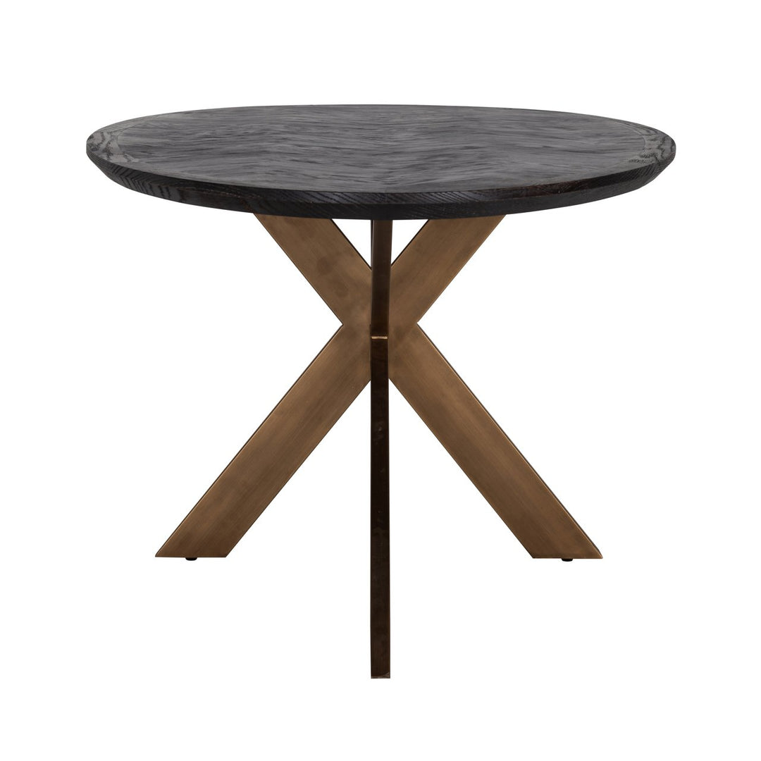 Eettafel Blackbone Brass black rustic oval 230