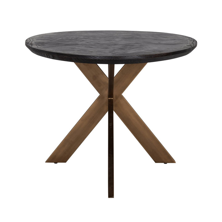 Eettafel Blackbone Brass black rustic oval 230
