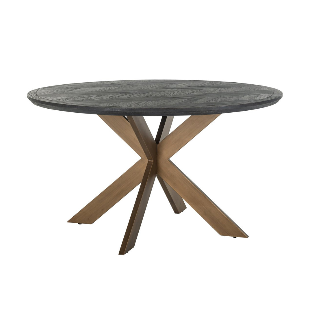 Eettafel Blackbone Brass black rustic 140Ø