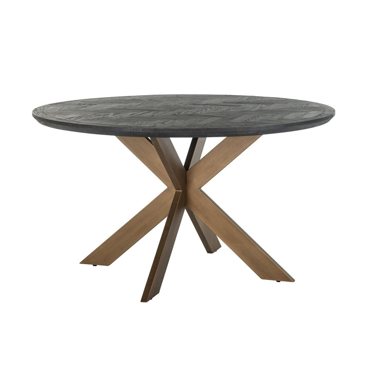 Eettafel Blackbone Brass black rustic 140Ø