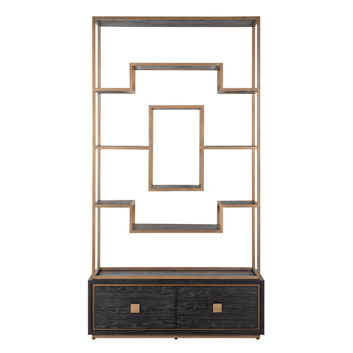 Wandkast Hunter black rustic
