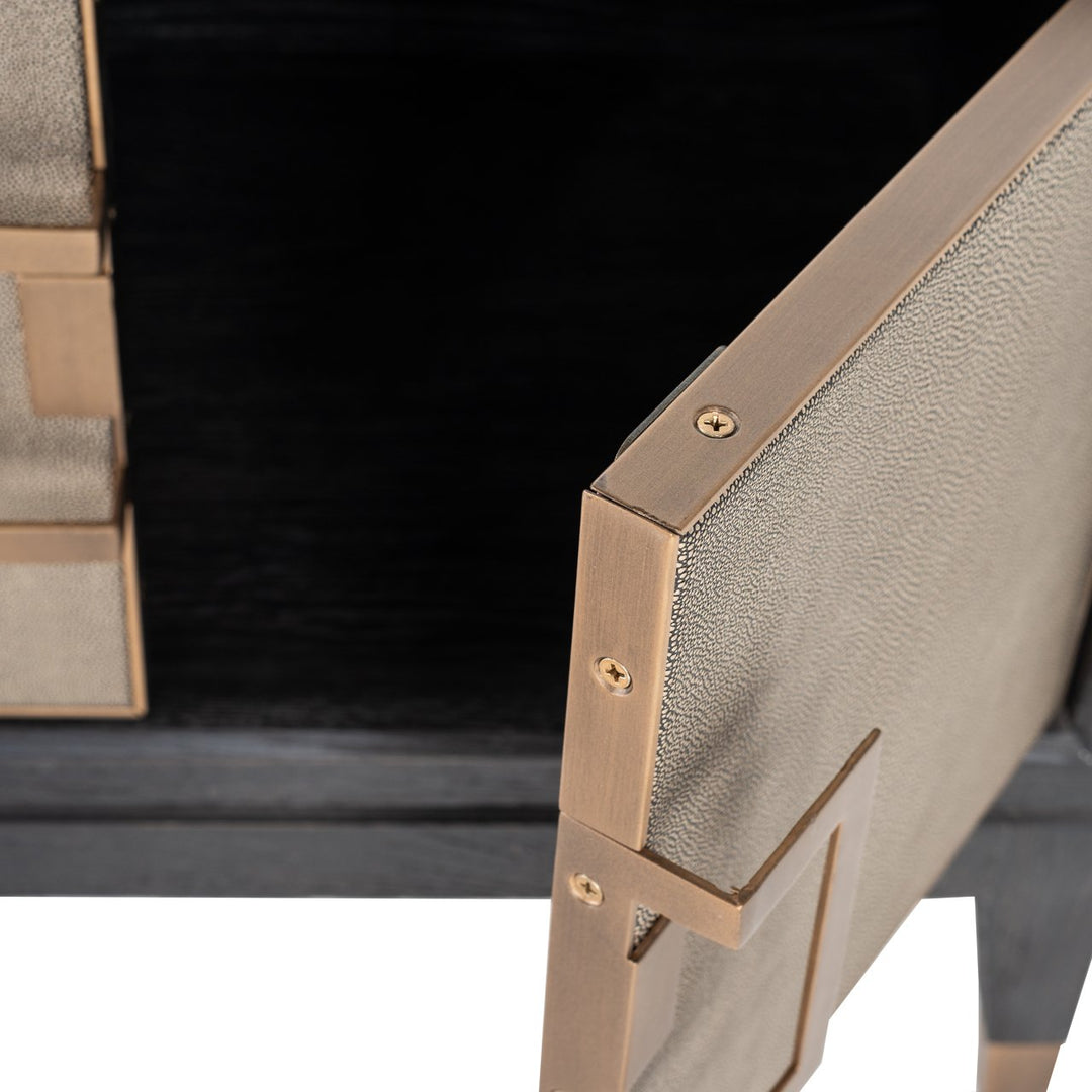 TV-meubel Bloomville brass shagreen