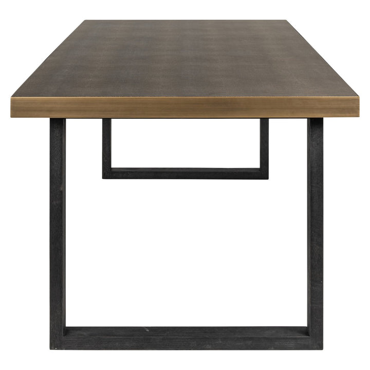 Eettafel Bloomville brass shagreen incl. glass top 200