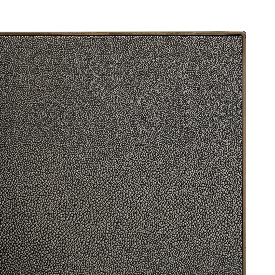 Eettafel Bloomville brass shagreen incl. glass top 200