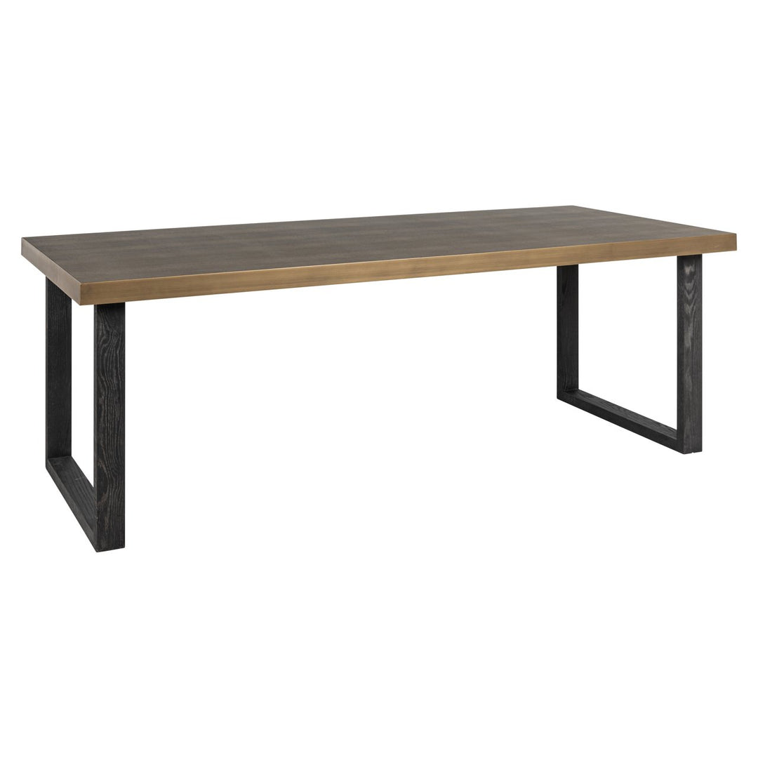 Eettafel Bloomville brass shagreen incl. glass top 230