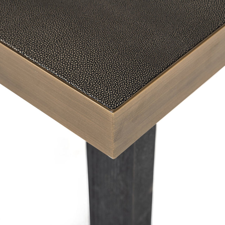 Eettafel Bloomville brass shagreen incl. glass top 230