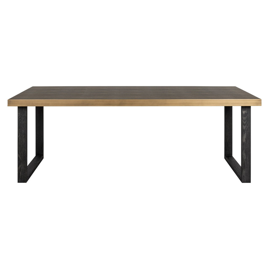 Eettafel Bloomville brass shagreen incl. glass top 230