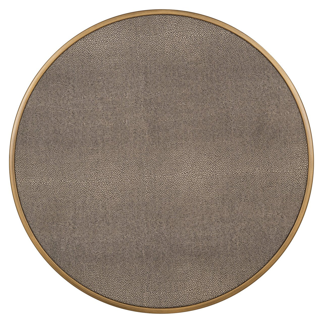 Bijzettafel Bloomville brass shagreen incl. glass (Set of 2)