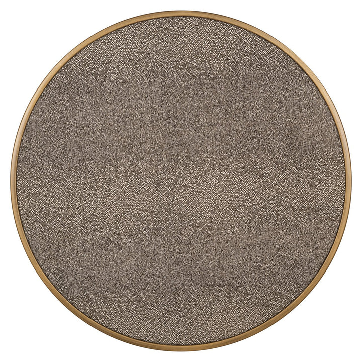 Bijzettafel Bloomville brass shagreen incl. glass (Set of 2)