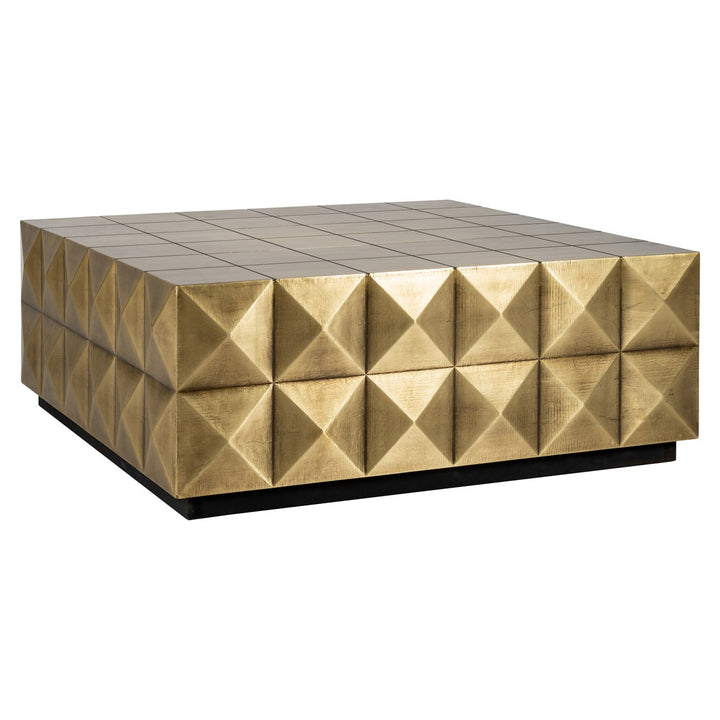 Salontafel Collada brushed gold incl. glass top