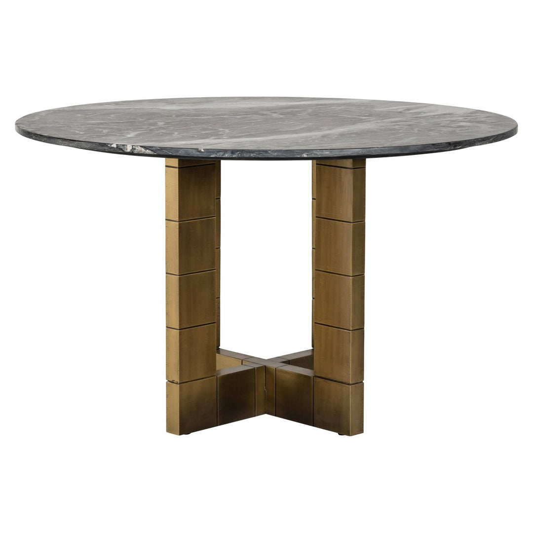 Eettafel Collada black/gold 130Ø