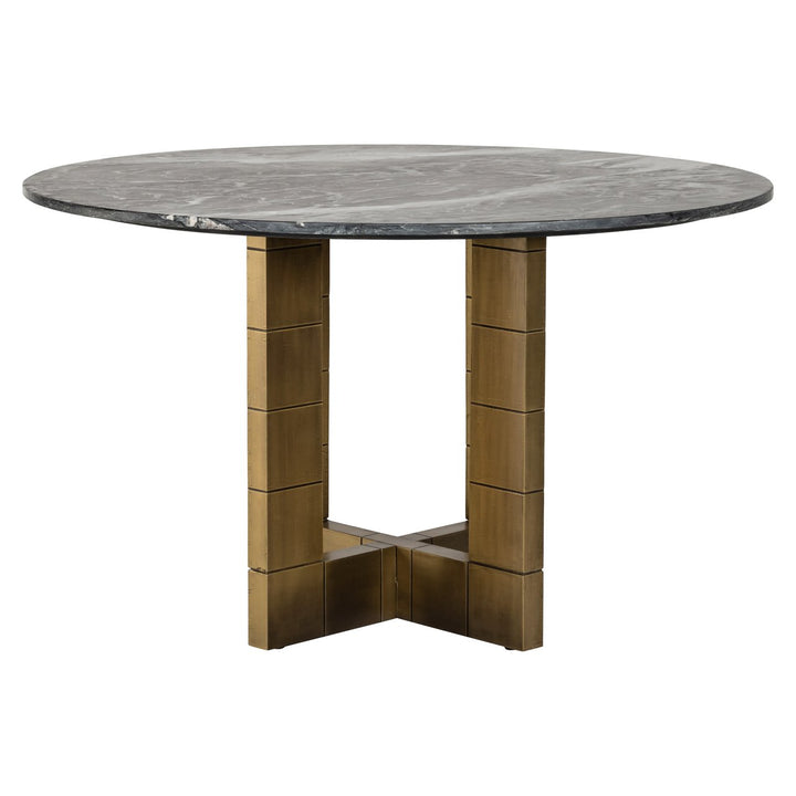 Eettafel Collada black/gold 130Ø
