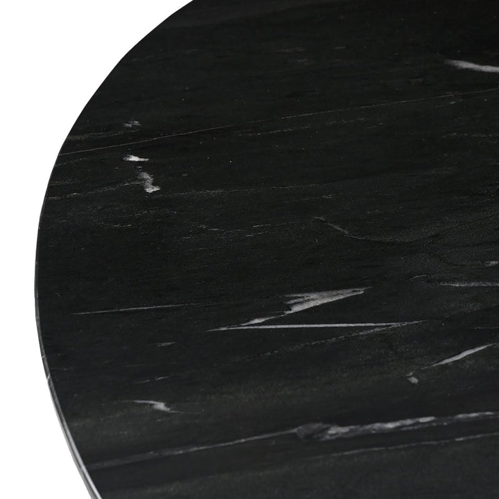 Eettafel Collada black/gold 130Ø