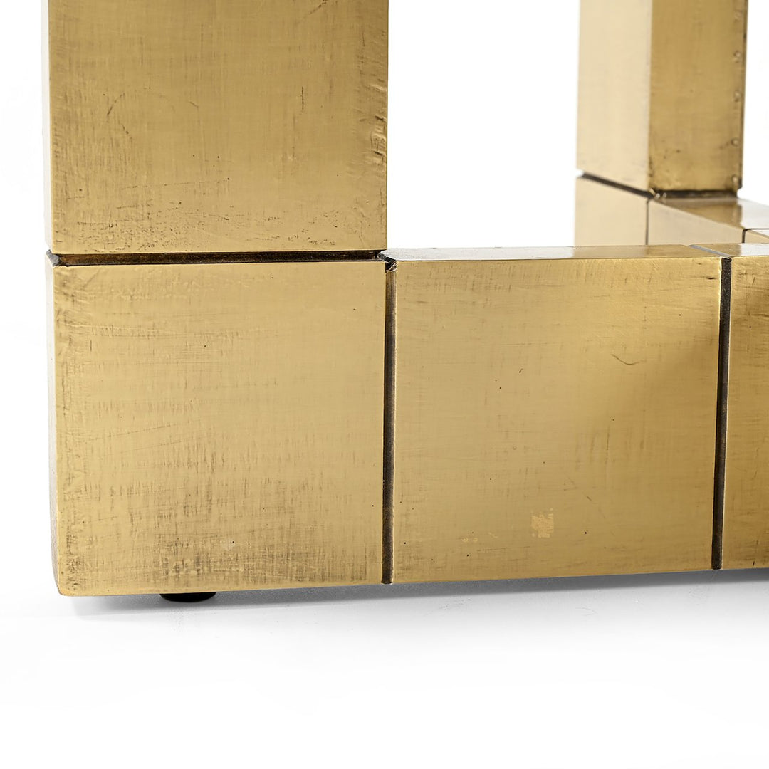 Eettafel Collada black/gold 130Ø