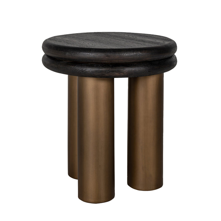 Bijzettafel Macaron black rustic