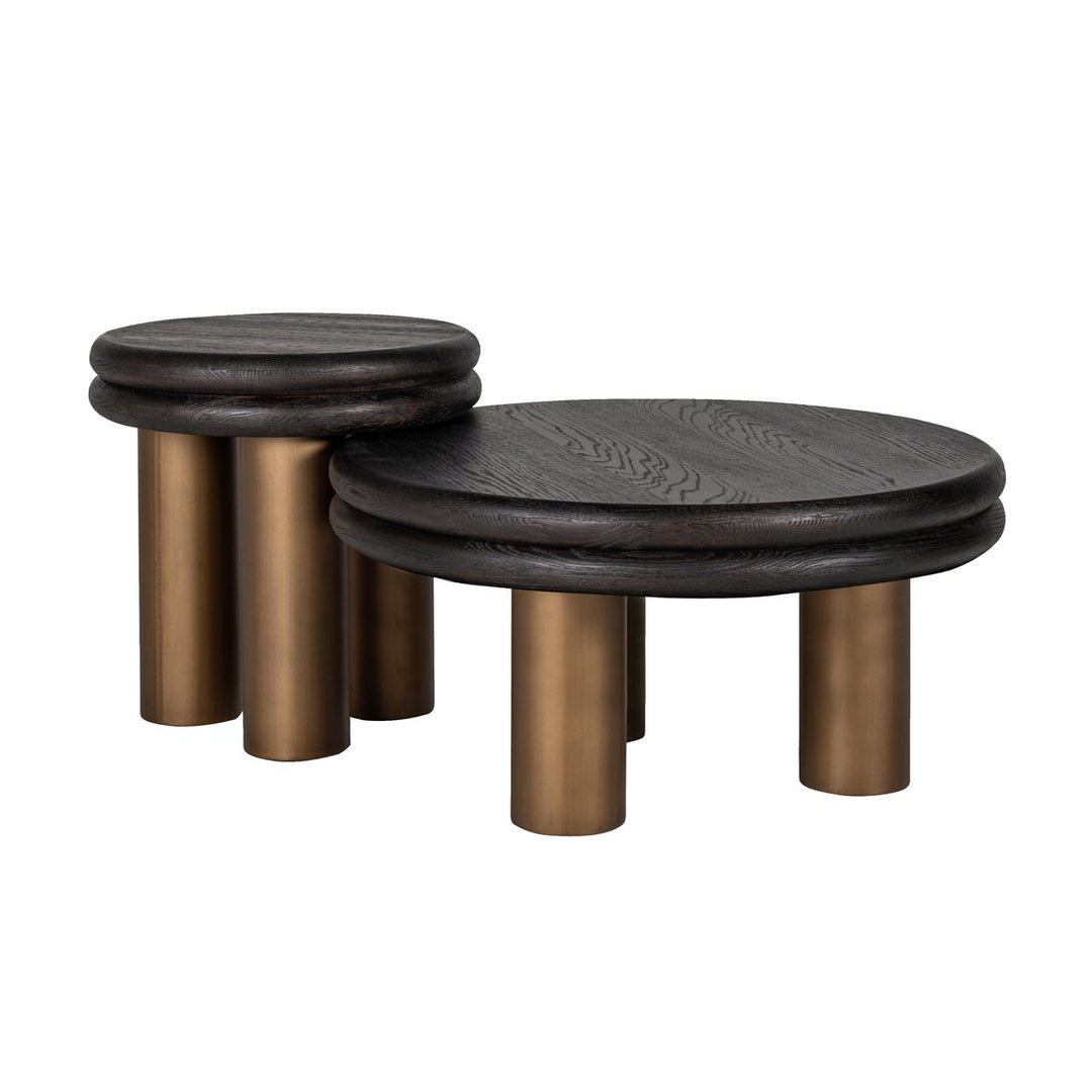 Bijzettafel Macaron black rustic