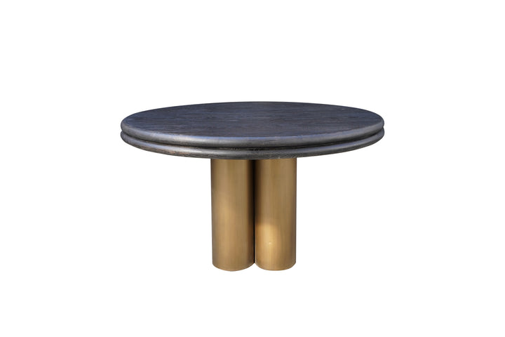 Eettafel Macaron black rustic 130Ø