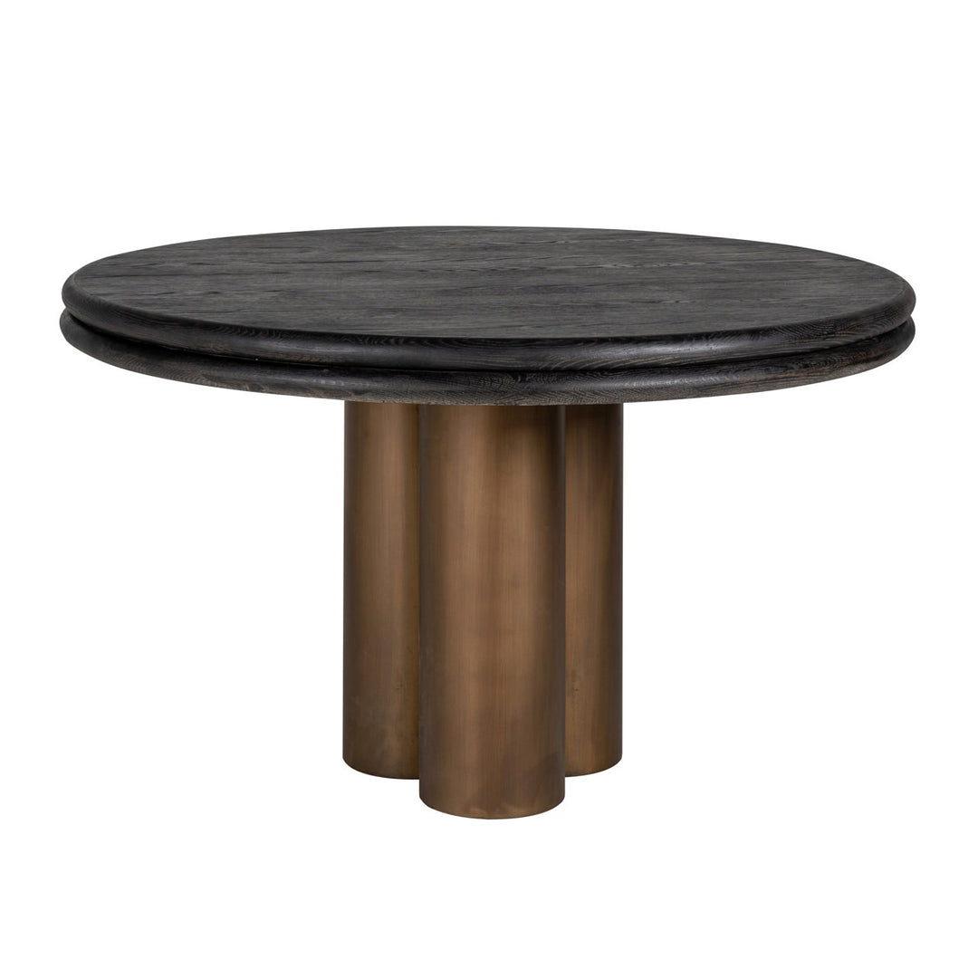 Eettafel Macaron black rustic 130Ø