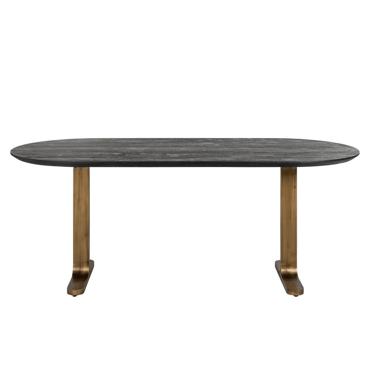 Eettafel Revelin black/gold 200