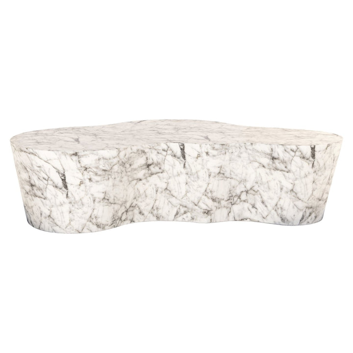 Buiten salontafel Rockyard white marble look