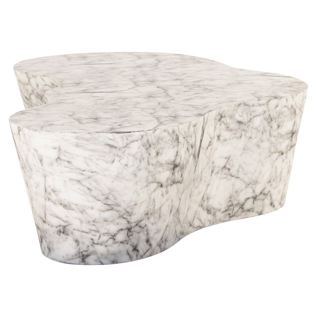 Buiten salontafel Rockyard white marble look